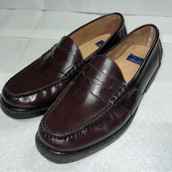 Nunn Bush Kent Men's Moc Toe Penny Loafer Burgundy Leather Dress Shoes Size 9.5M - Picture 2 of 11